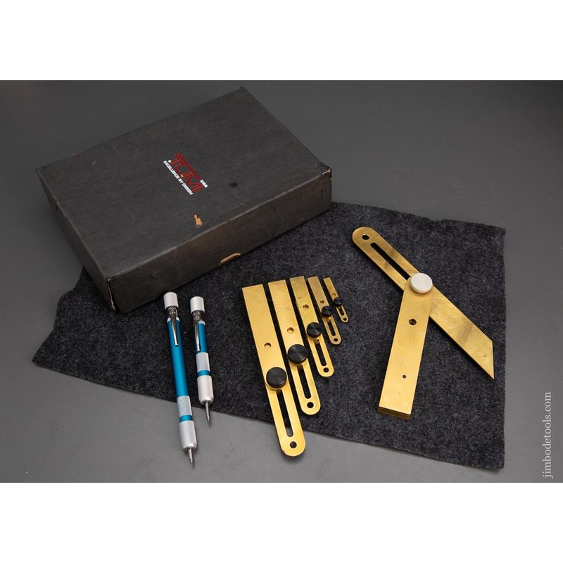 Amazing Set of 6 Brass Bevels by John de Marchi and 2 Scribes * 95197