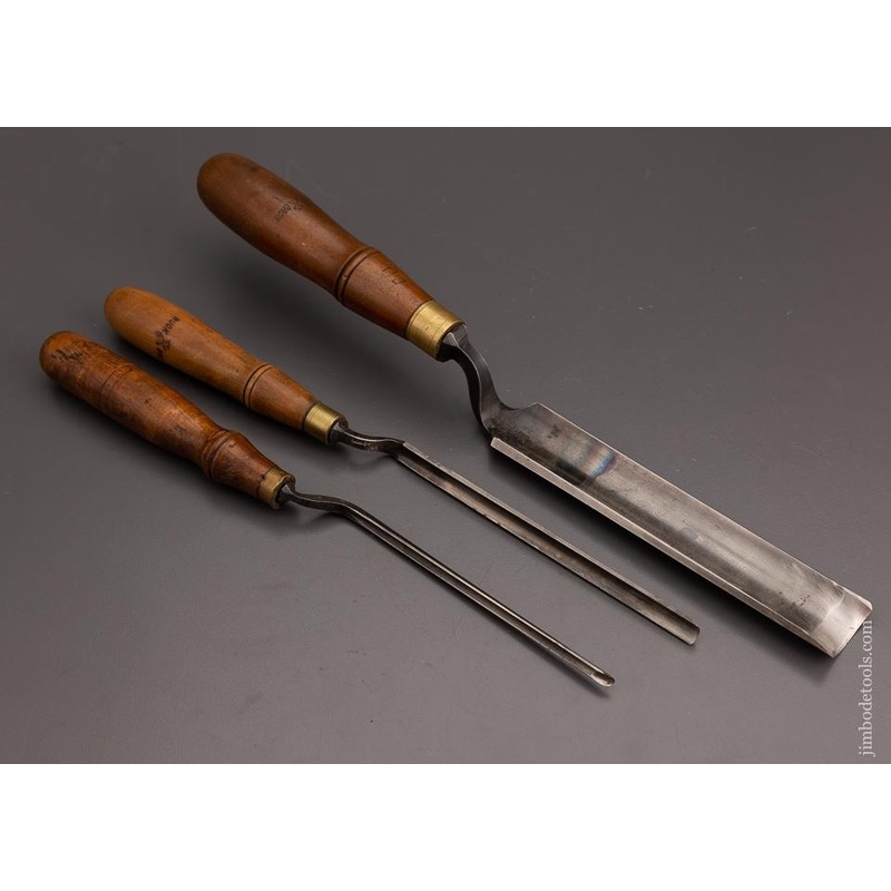 3 BUCK BROS. Crank Neck Paring Gouges – 101408