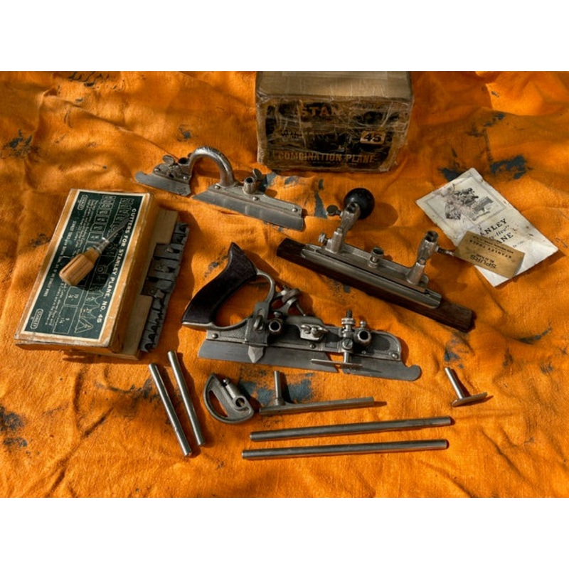 STANLEY No. 45 Combination Plane Near Mint & 100% Complete in Original Box – 113531