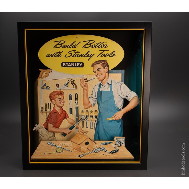 STANLEY Advertising Point of Sale Display Early & Fine For Hardware Store Windows – 100605