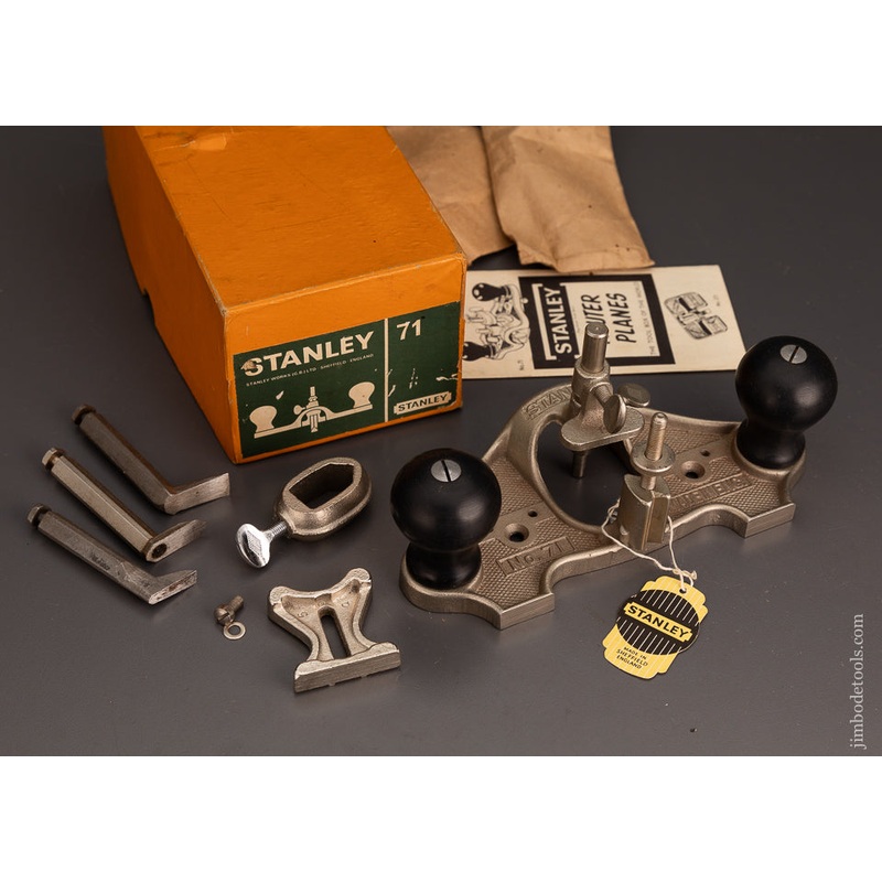 STANLEY No. 71 Router Plane 100% COMPLETE iDead Mint n Original Box – 103024