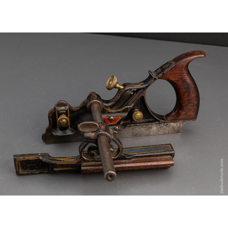 Stunning! MAYO’s Patent Plow Plane with Original Gold, Red, and Black Paint – 94023 – AS OF AUG 19