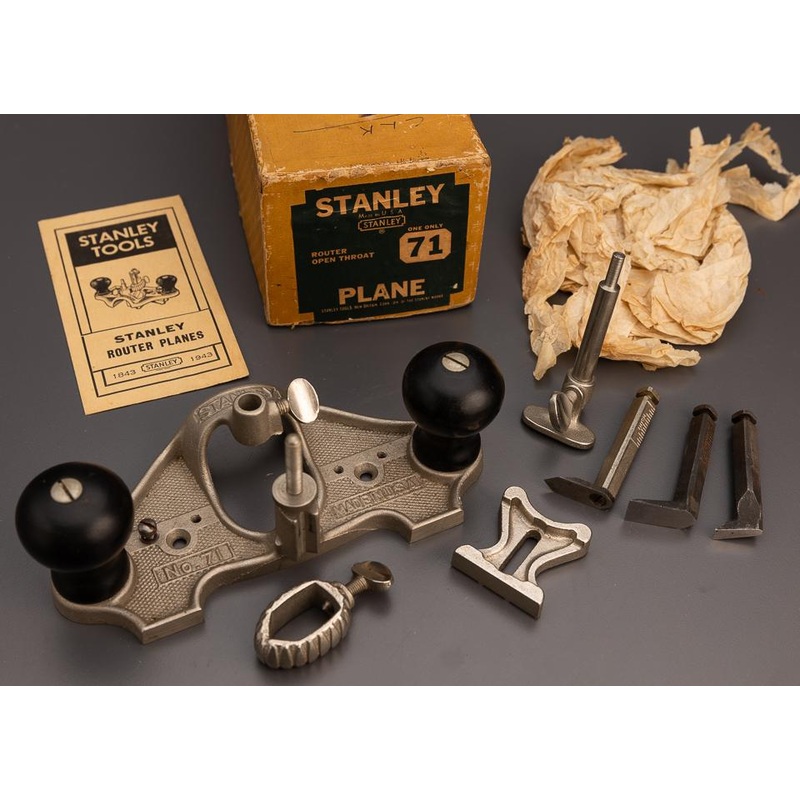 100% Complete STANLEY No. 71 Router Plane DEAD MINT in Original Box – 99245