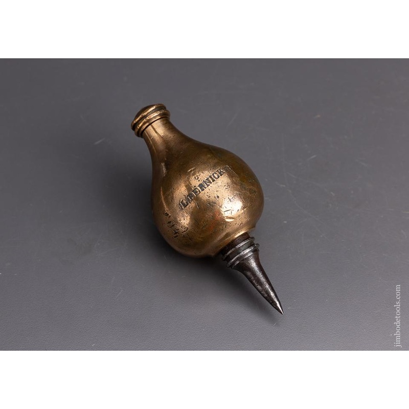Very Early and Gorgeous Brass and Steel Plumb Bob – EXCELSIOR 95604