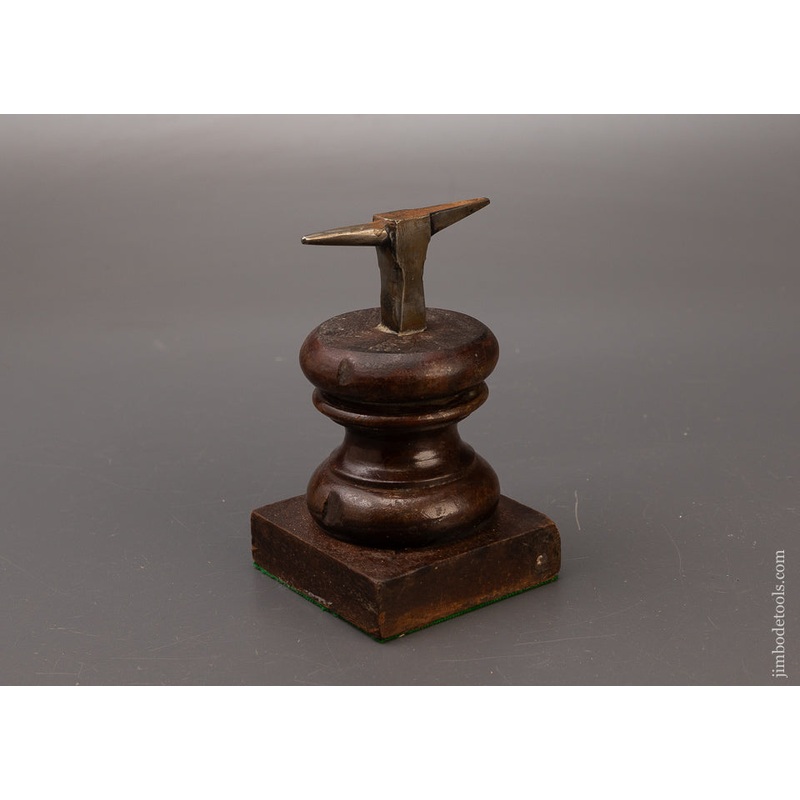 Watch Makers Anvil on Fancy Turned Stump 5 1/4 Inches High – 111349