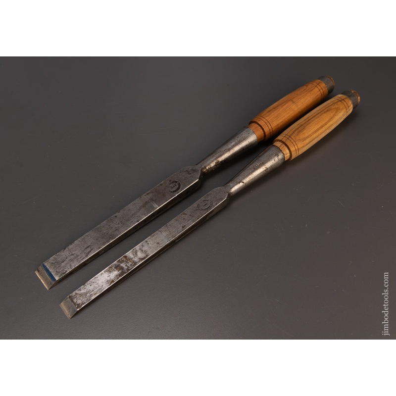 2 Fine D.R. BARTON 1832 Heavy Framing Chisels – 110015