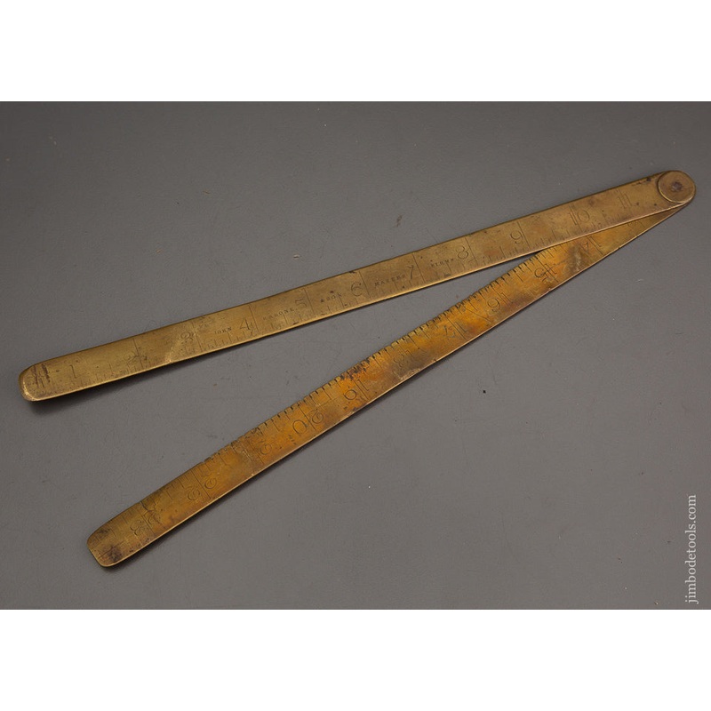 Well-Worn Blacksmiths Rule 2 Foot Brass RABONE – 101649