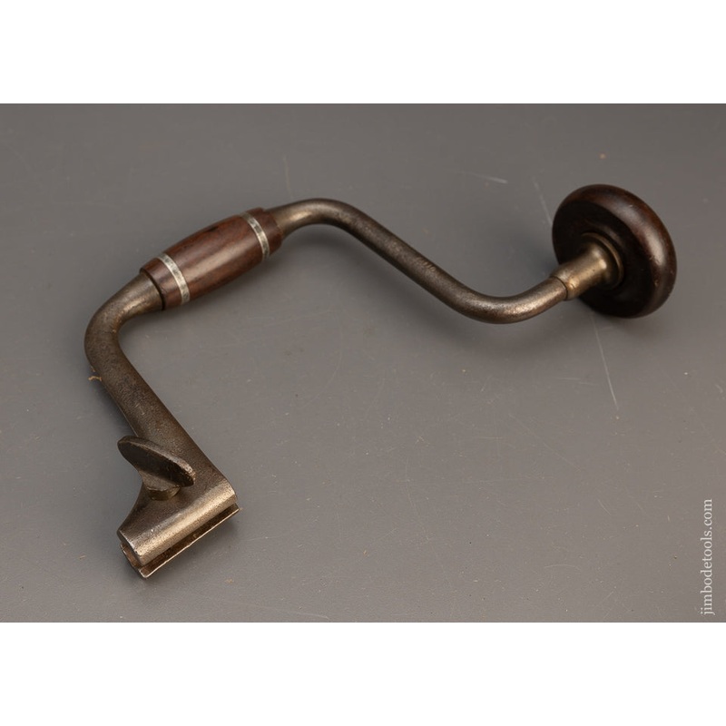 10 Inch JOHN S. FRAY No. 110 Spofford Patent Brace with Pewter Rings & Rosewood Handles – 116279