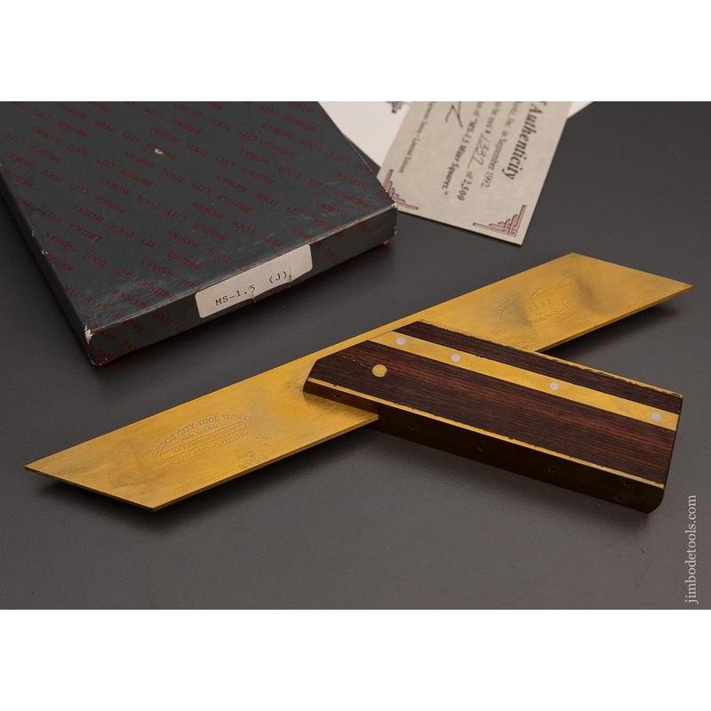 1992 BRIDGE CITY TOOL WORKS MS-1.5 Miter Square in Original Box – 98730