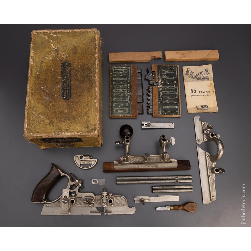 STANLEY No. 45 Combination Plane 100% COMPLETE in Original Box – 98393