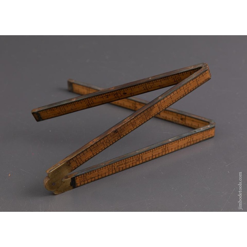 STANLEY No. No. 62 Boxwood & Brass Two Foot Four Fold Carpenter’s Rule SWEETHEART – 92185