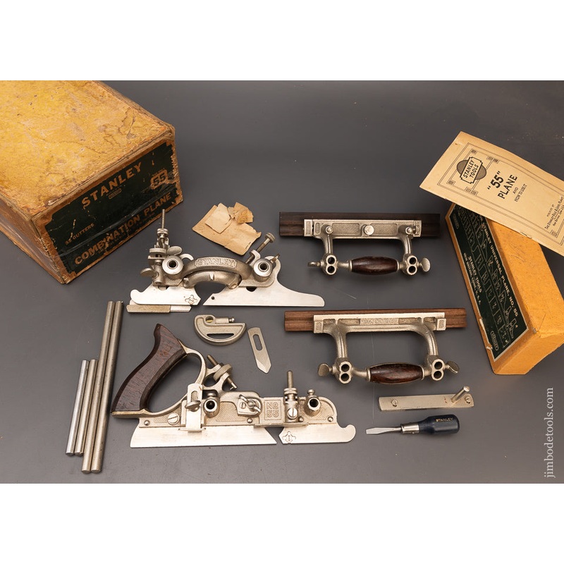 100% Complete Near Mint STANLEY No. 55 Combination Plane in Original Box – 116507 –