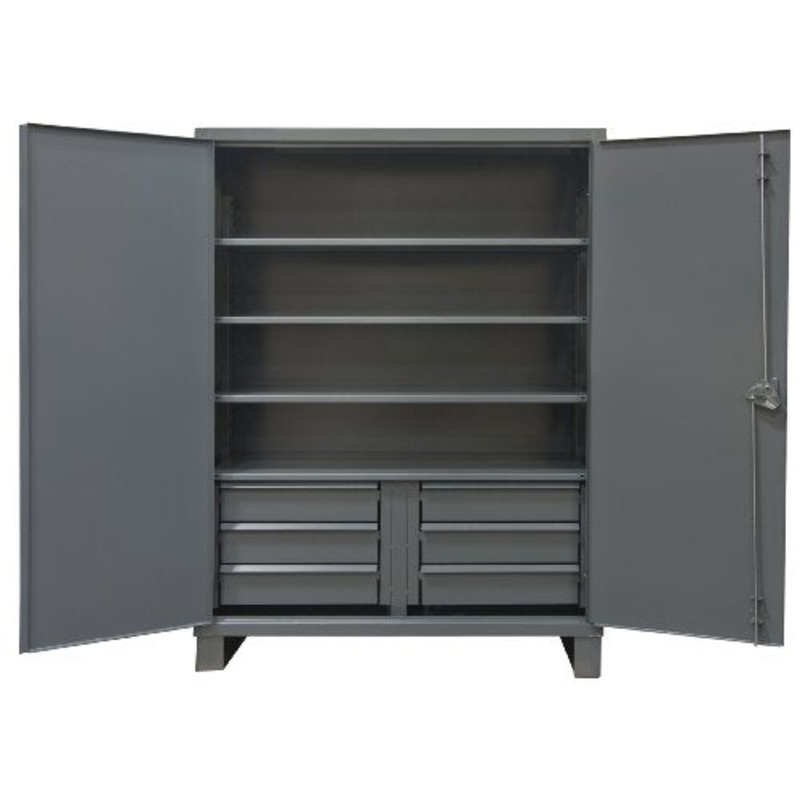 Durham Extra Heavy Duty Welded 12 Gauge Steel 6 Drawers Cabinet, HDCD247278-6B95, 1300 lbs Shelf Capacity, 24″ Length x 72″ Width x 78″ Height, 6