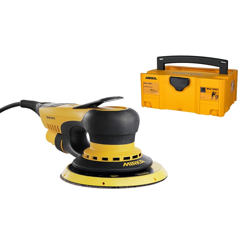 Mirka MID65020CAUS Direct Electric Random Orbital Sander, 6-Inch, Yellow, Black