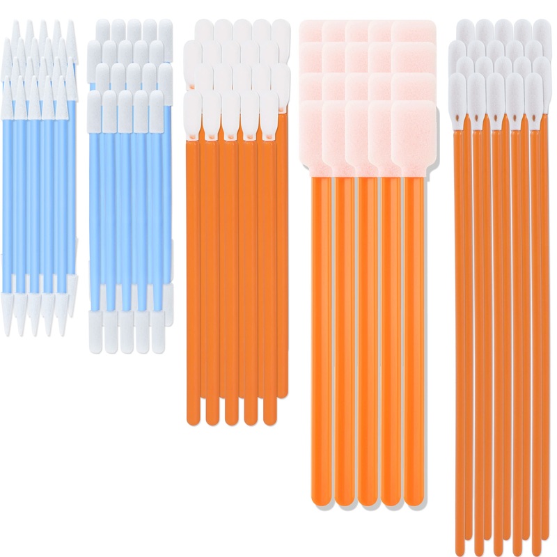 AAwipes Foam Tip Cleaning Swab Kit (5 Types, 100 Pack) Cleanroom Sponge Stick Foam Swab Bundle for Printer, Painting, Gun, Optics Lens,Camera, Arts