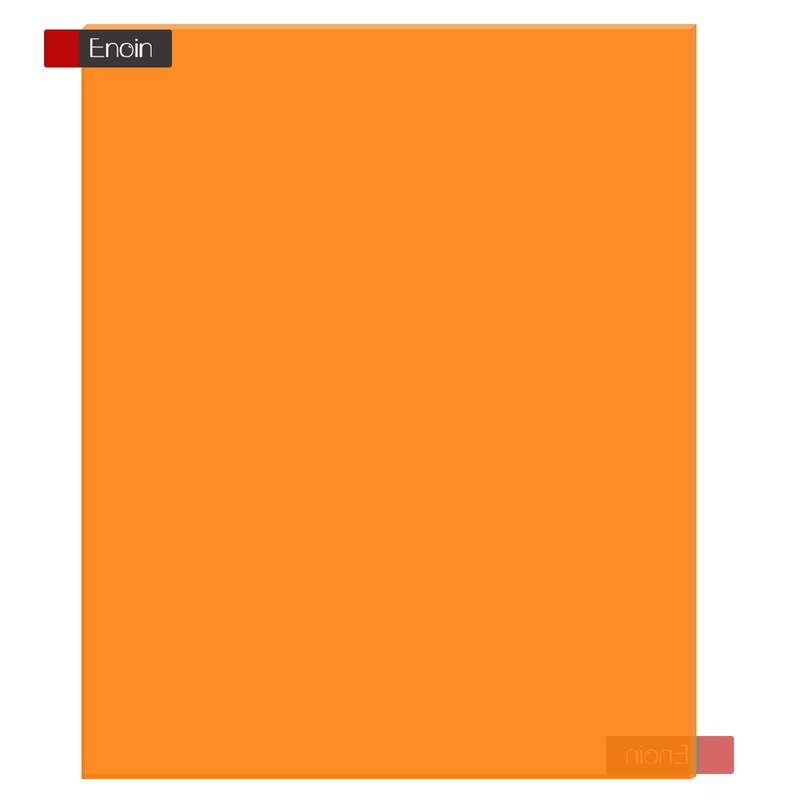 Enoin 1 Pack 12×16 Inches Orange Translucent Acrylic/Plexiglass Sheet 0.118” 1/8 Thick, Plastic Sheet Colored Board Panel for Glass, DIY, Painting,