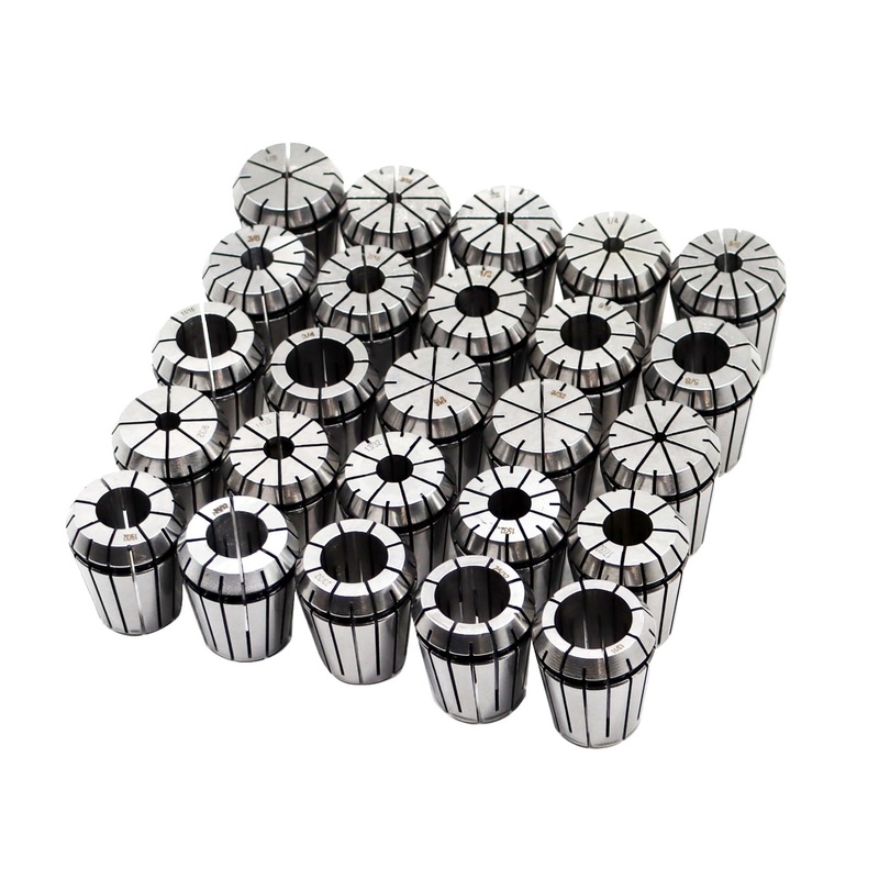 Yunnergo ER32 Spring Collet Set 1/32″ 1/16″- 13/16″ Compatible with CNC Engraving Machine & Milling Lathe Tools (Optional 25 or 26 Set) (25 Pcs)