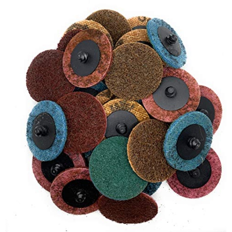 SIGNI Abrasive Non Woven Nylon Surface Conditioning Disc R-Type Quick Change Disc (Assorted Grits, 2 inch)