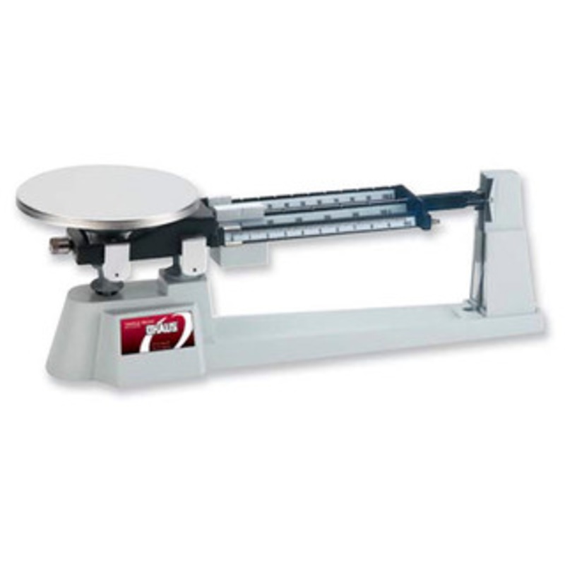 Ohaus Triple Beam Balance #710-T0, Stainless Steel Pan w/ Tare (Removable) Platform, 6 Dia. x 0.80 D – 32-631-4