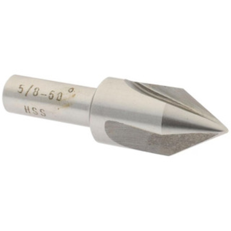 Value Collection HSS 3 Flute Countersink, 5/8 Head Diameter, 60 Angle, 3/8 Shank Diameter – 43-456-3