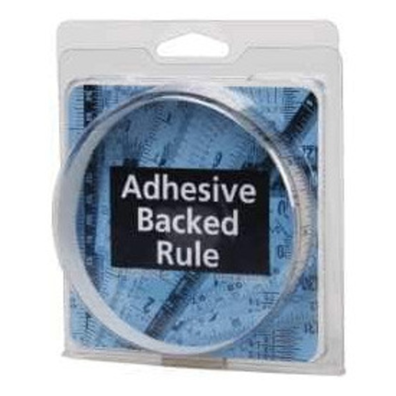 Mylar Adhesive Backed Rule, Vertical, Top to Bottom, 1/16 Grad., 1 ft. Length, 1/2 Width, Clear – 32-752-8