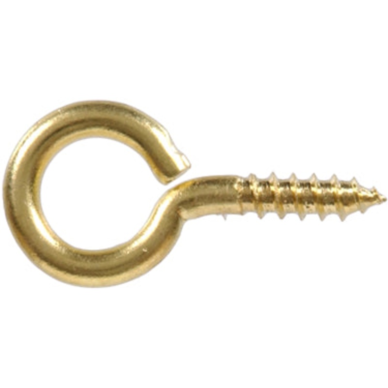 .162X1.63 SOLID BRASS SCREW EYE