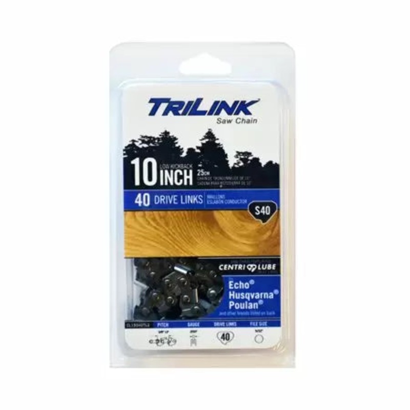 Trilink Saw Chain Semi Chisel Saw Chain 10 – 0.050 in. – 40 Drive Links