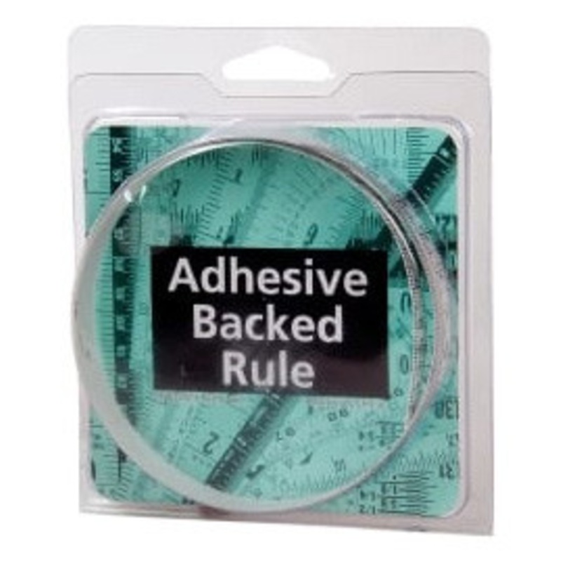 Mylar Adhesive Backed Rule, Horizontal, Left to Right, 1mm Grad., 2m Length, 12.7mm Width, White – 32-745-2