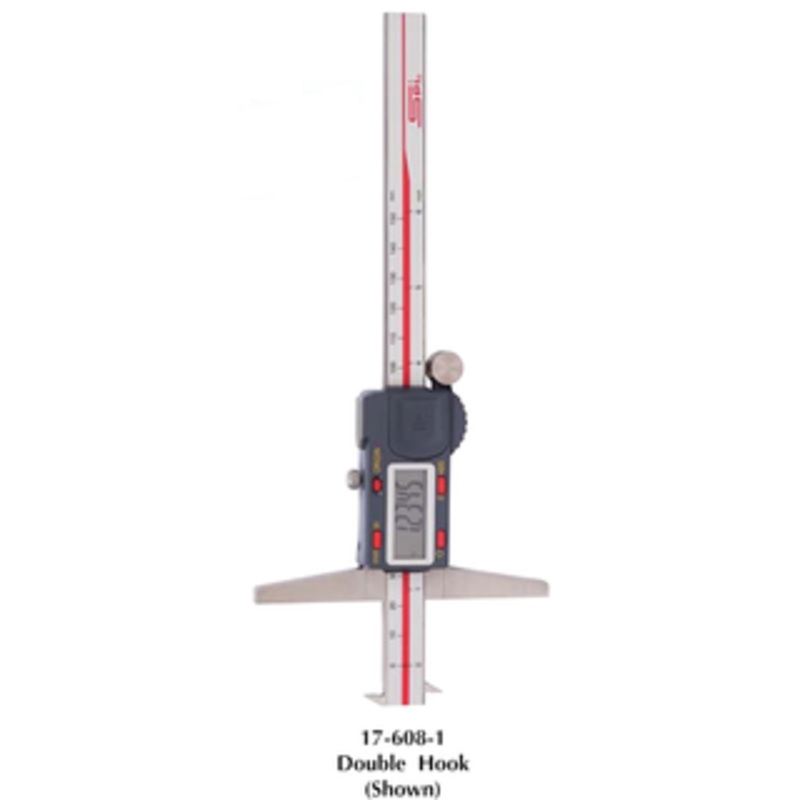 SPI Absolute IP54 Digital Depth Caliper, 0-6 Double Hook – 17-608-1