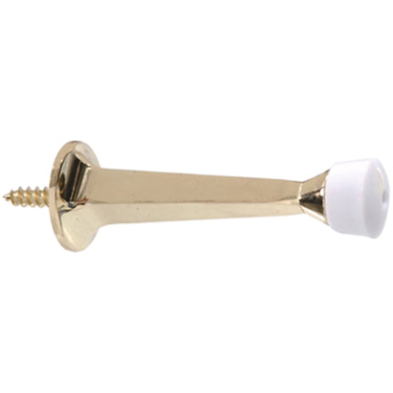 3  BRASS PLATED RGD DOORSTOP