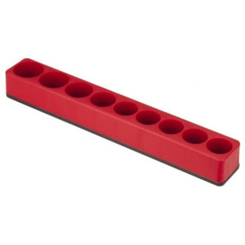 Magnetic Socket Holder, 1/2 Drive, Deep & Shallow Sockets, Red, 9 Holes – 61-928-8