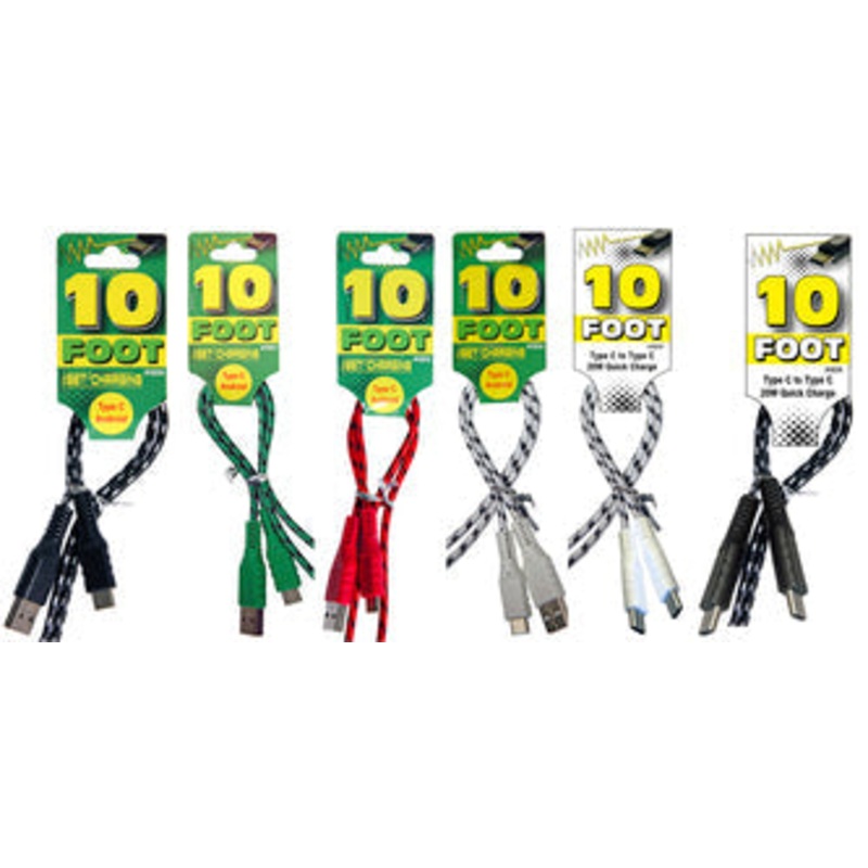 Service Tool Type C/USB 10′ Charger Cord – Red