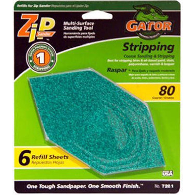 ZIP REFILLS 220 GRIT6PK GATOR