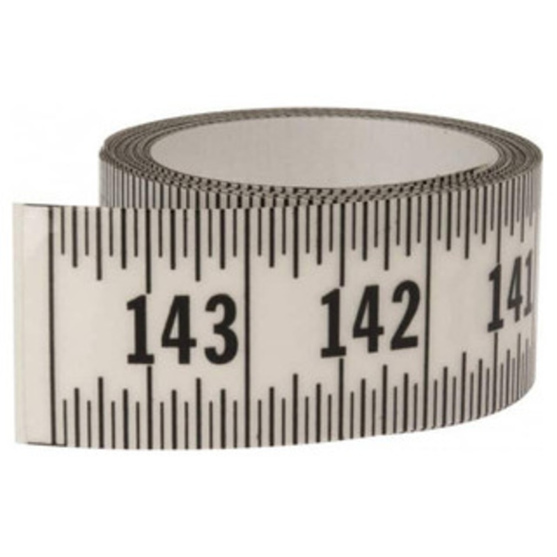 Mylar Adhesive Backed Rule, Horizontal, Right to Left, 1/16 Grad., 12 ft. Length, 1-1/4 Width, Clear – 32-720-5