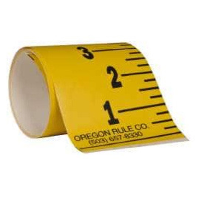 Mylar Adhesive Backed Rule, Vertical, Bottom to Top, 1/4 Grad., 4 ft. Length, 3 Width, Yellow – 32-791-6