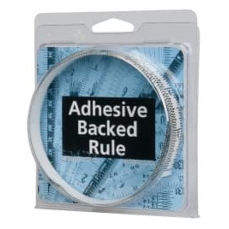 Mylar Adhesive Backed Rule, Vertical, Bottom to Top, 1/16 Grad., 3 ft. Length, 1/2 Width, Clear – 32-759-3