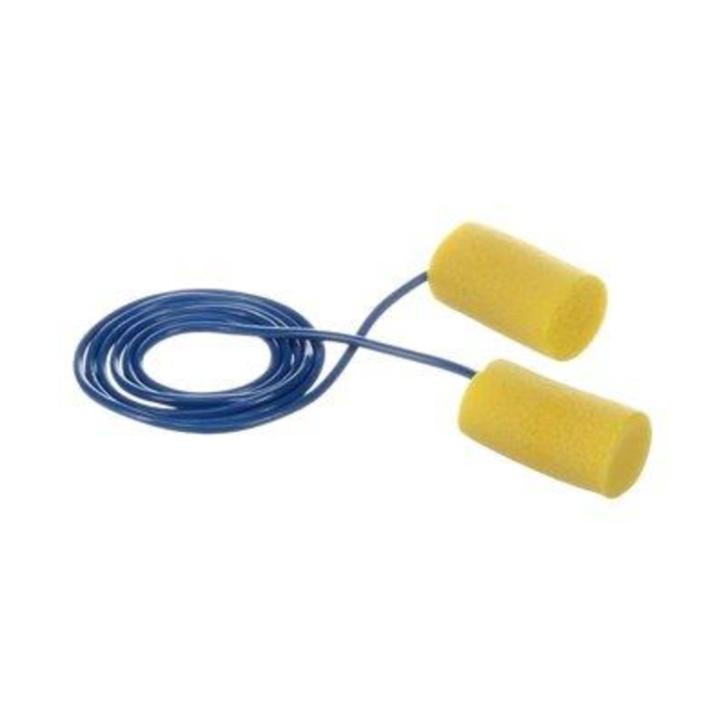 Earplugs – 3M E-A-R Classic Plus Corded Earplugs (Box of 200 Pairs), 311-1105